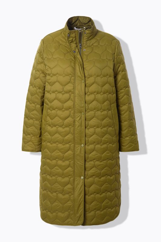 Quilted coat, loose shape, HEART quilted