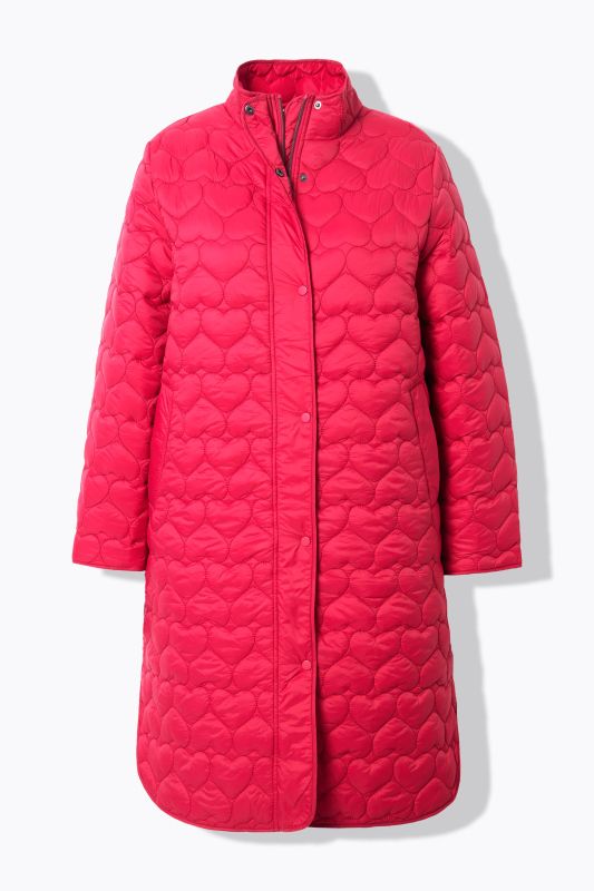 Quilted coat, loose shape, HEART quilted