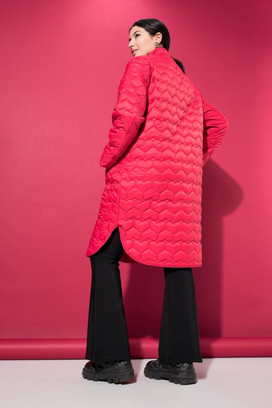 Quilted coat, loose shape, HEART quilted