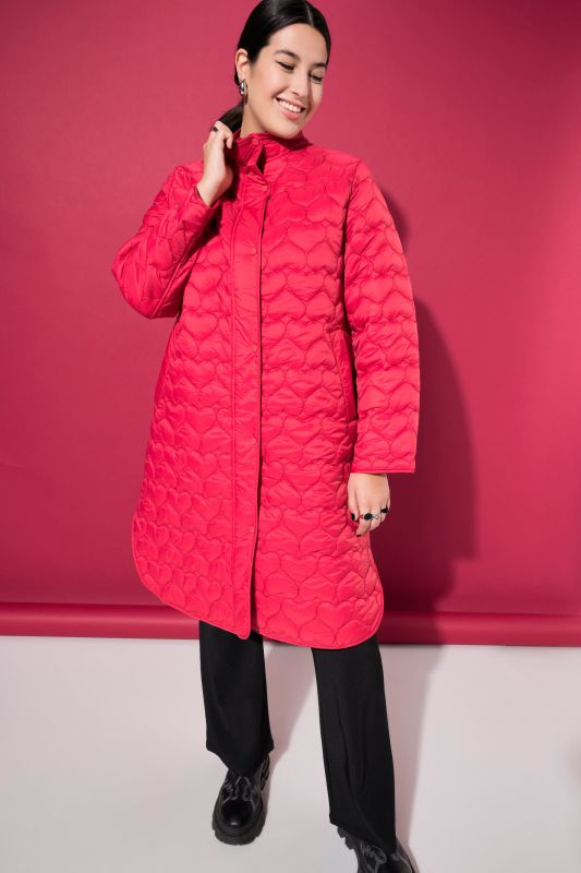 Quilted coat, loose shape, HEART quilted