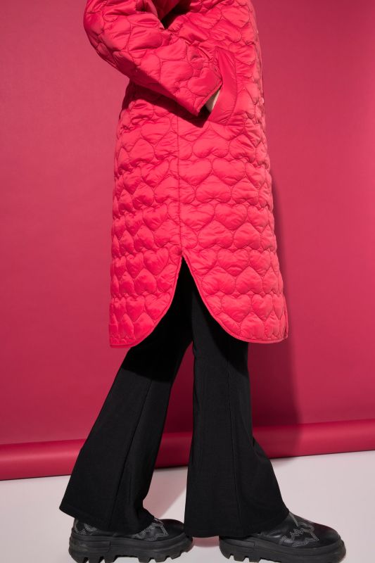 Quilted coat, loose shape, HEART quilted