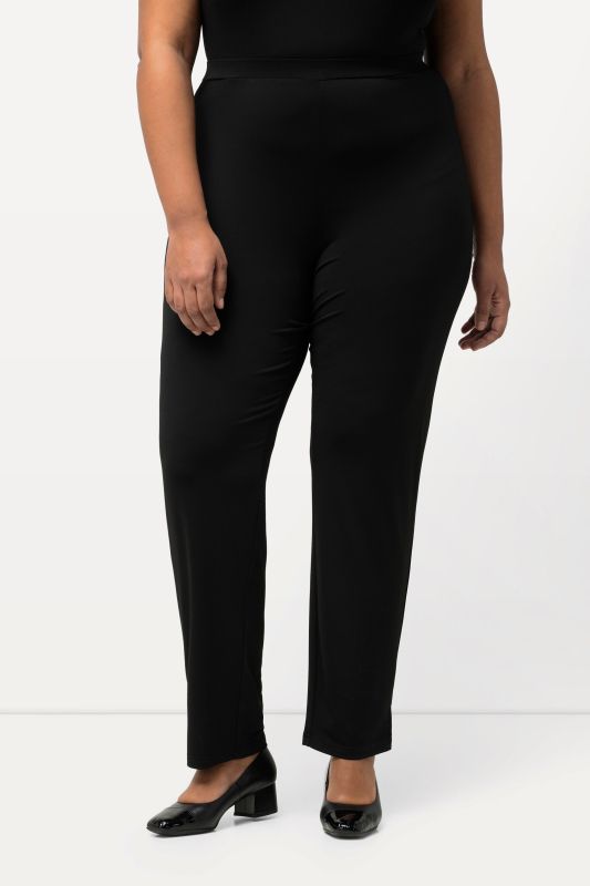 Matte Jersey Straight Slim Leg Pants