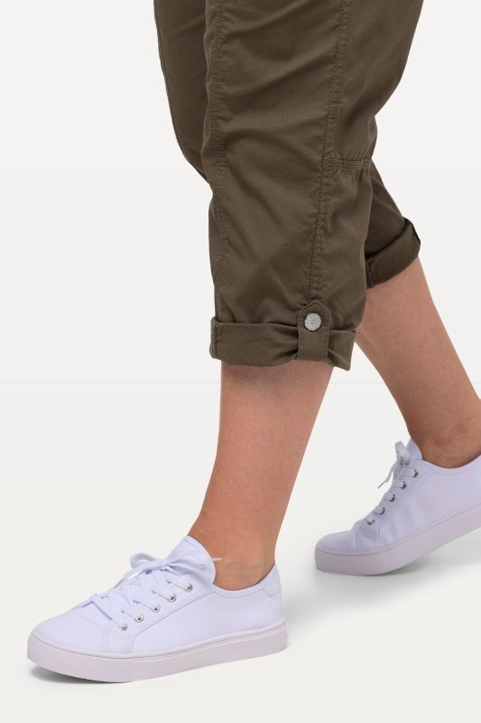 Roll-Tab Hem Stretch Cargo Pants