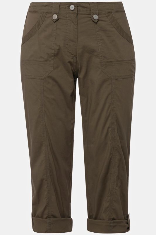 Roll-Tab Hem Stretch Cargo Pants