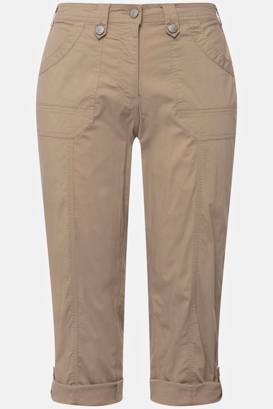 Roll-Tab Hem Stretch Cargo Pants