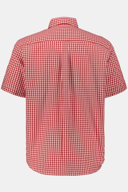 Short Sleeve Check Print Traditional Shirt