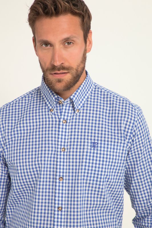 Long Sleeve Check Print Traditional Shirt