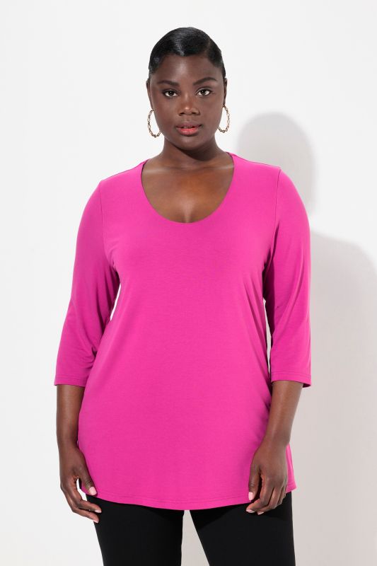 Round Neck Slinky Top