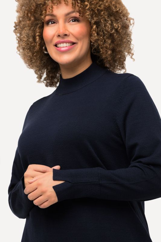 Long Sleeves Mock Turtleneck Sweater