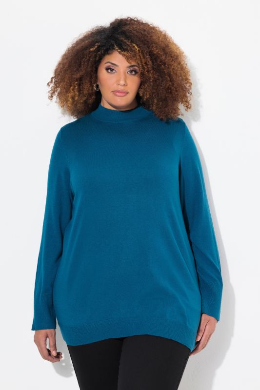 Long Sleeves Mock Turtleneck Sweater