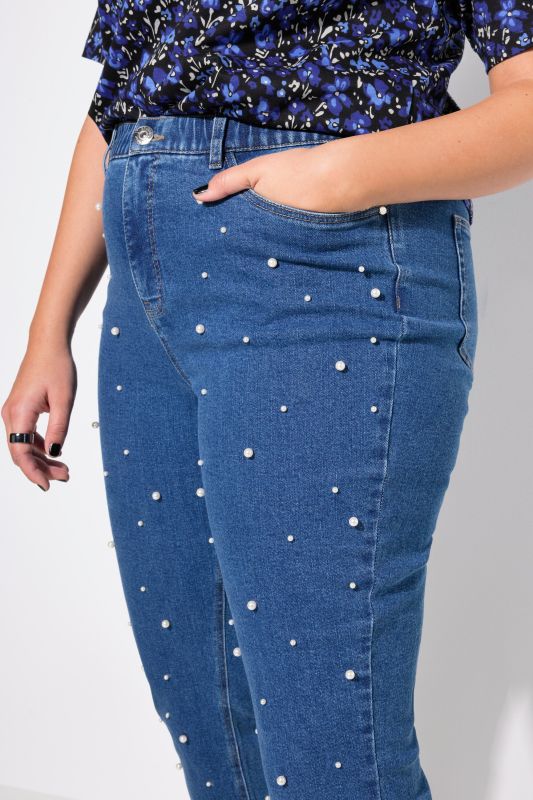 Mom Jeans with Pearls