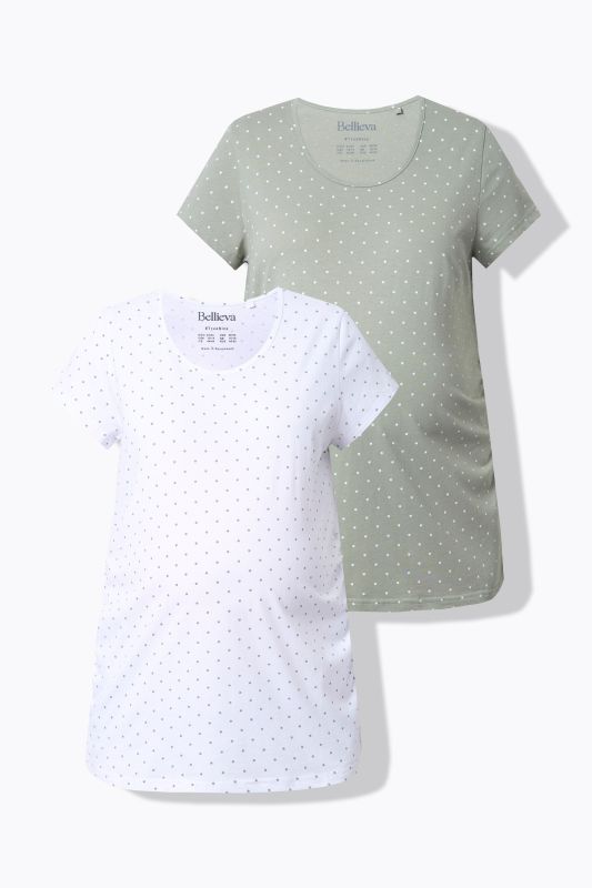 Bellieva 2 Pack Dot Print Cotton Tees