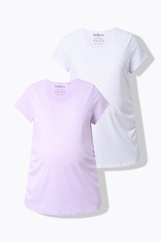 Bellieva 2 Pack Dot Print Cotton Tees