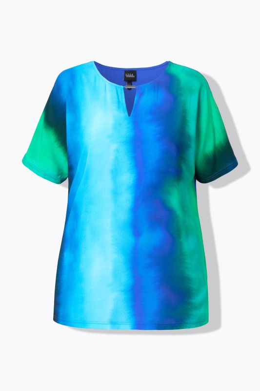 Tie Dye Striped Short Sleeve Tee