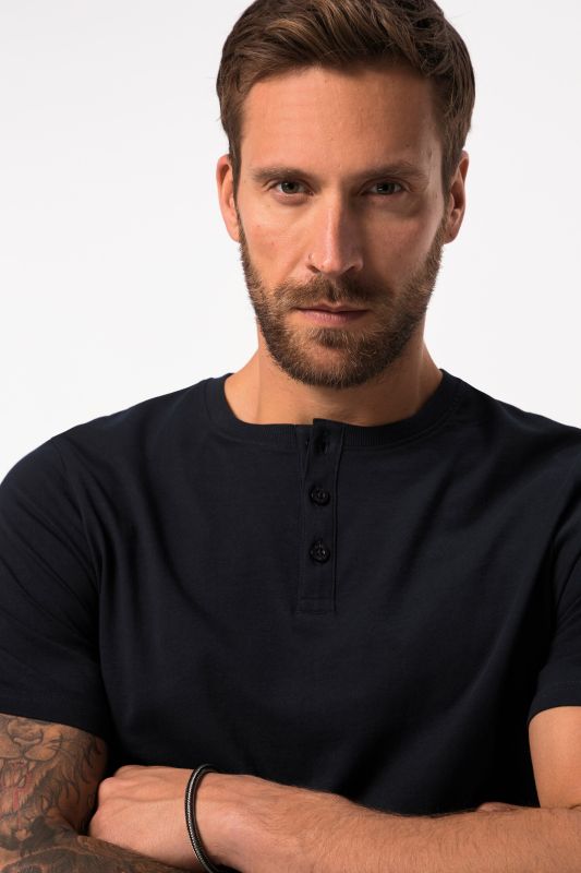 Short Sleeve Henley Shirt, Basic
