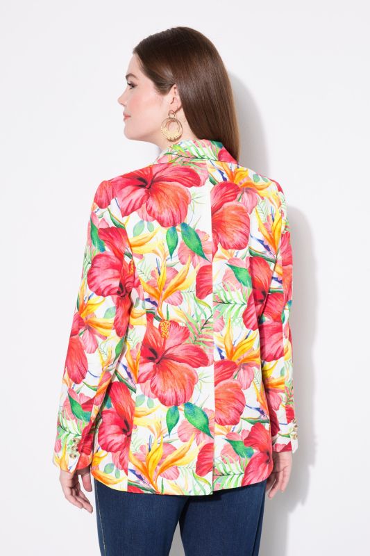 Floral Lapel Collar Blazer
