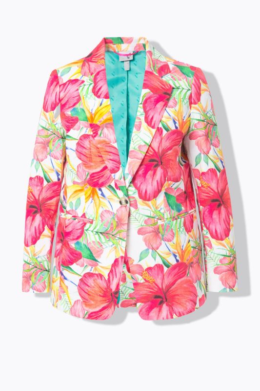 Floral Lapel Collar Blazer