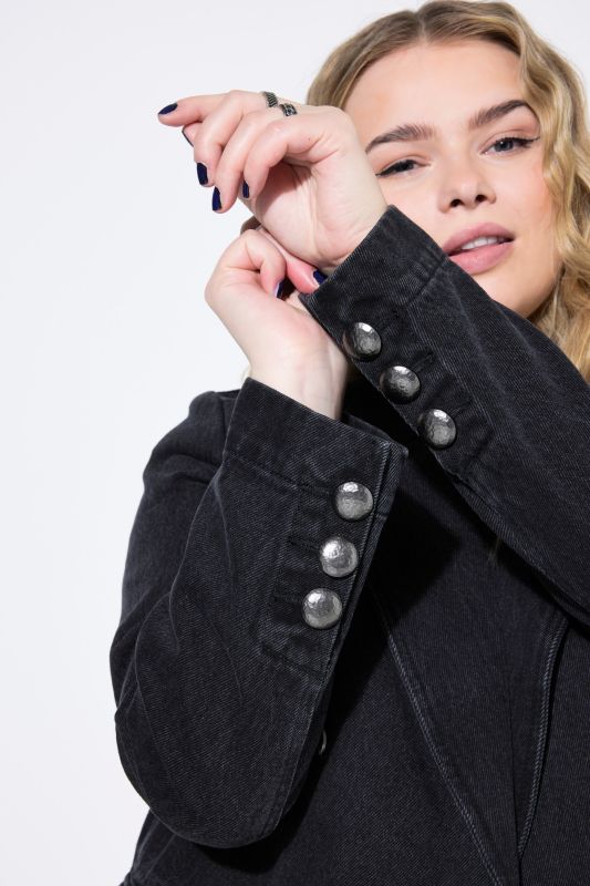 Blazer, jeans, loose shape, double breasted