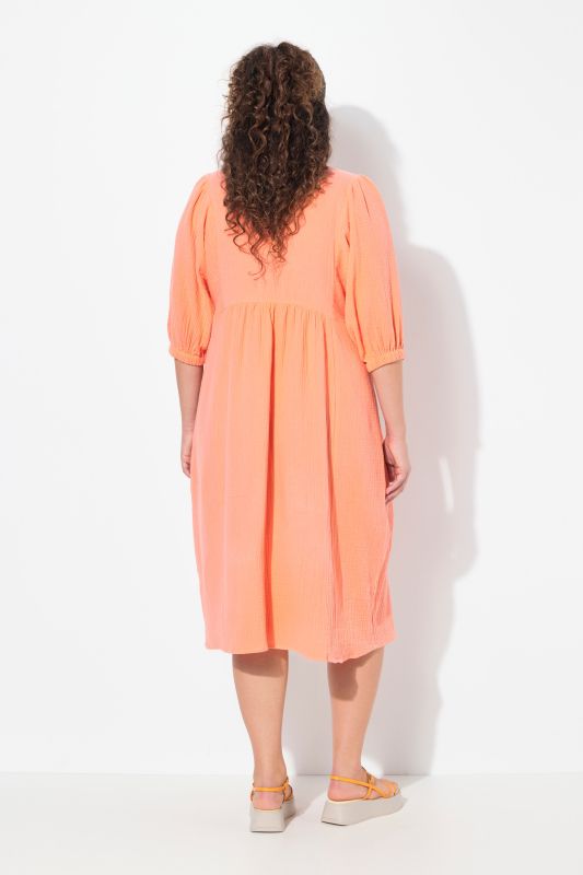 Tonal Leopard Print 3/4 Sleeve Midi Dress