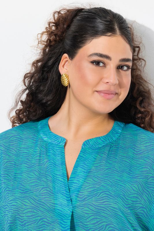 Summertime Zebra Print Short Sleeve Blouse