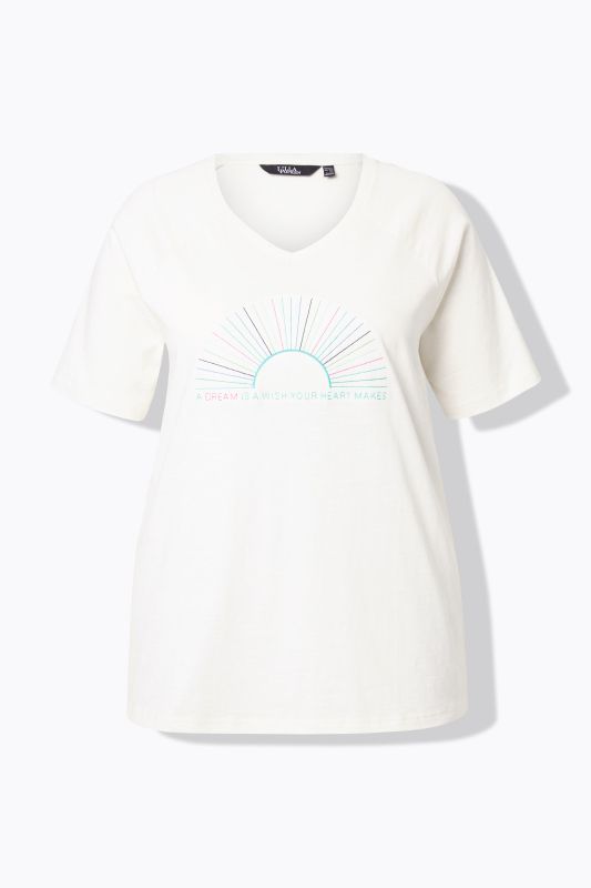 Embroidered Sunrise Lettering Tee