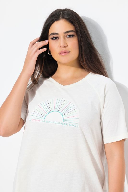 Embroidered Sunrise Lettering Tee