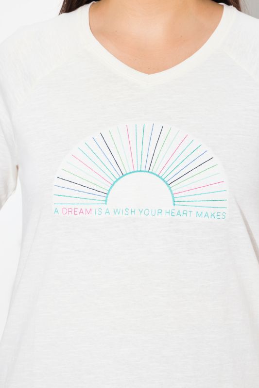 Embroidered Sunrise Lettering Tee