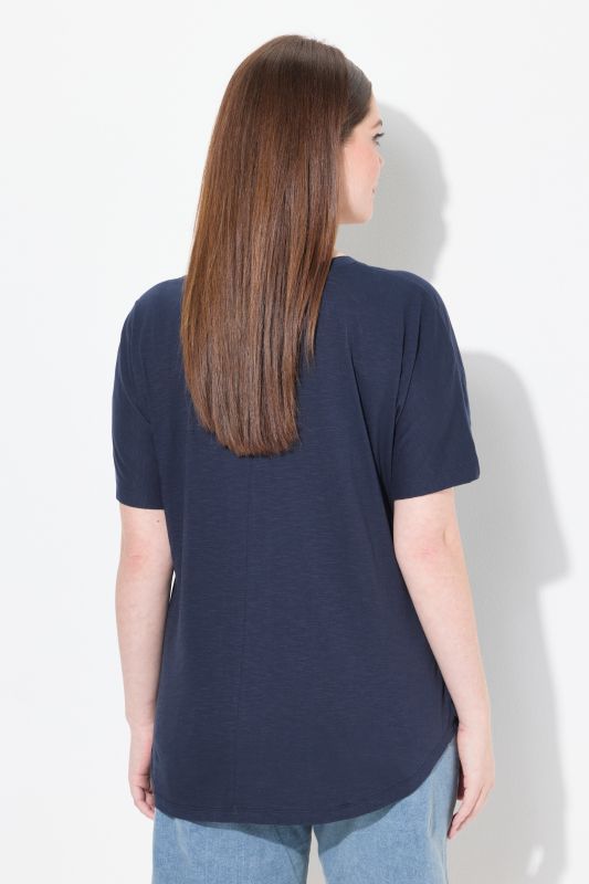 Eco Cotton Diagonal Pintuck Short Sleeve Tee