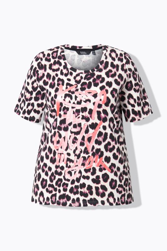 Keep The Wild In You Leopard Print Graphic Tee