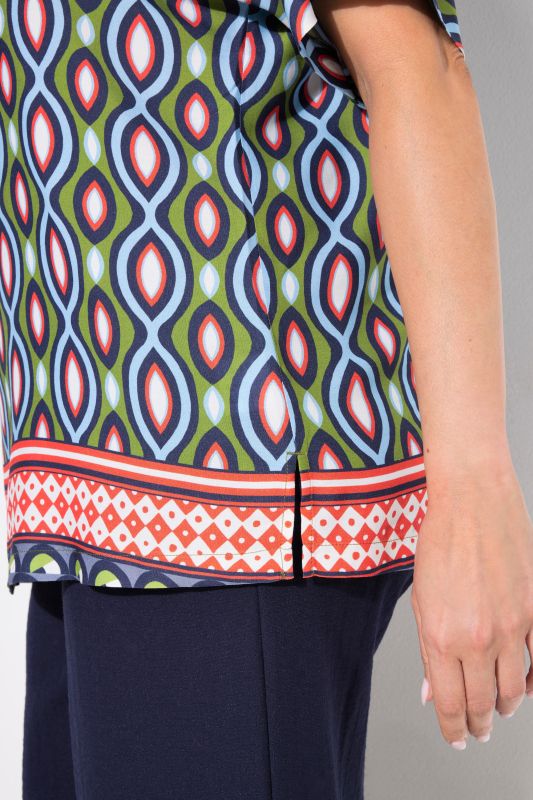 Ogee Cold Shoulder Collared Blouse