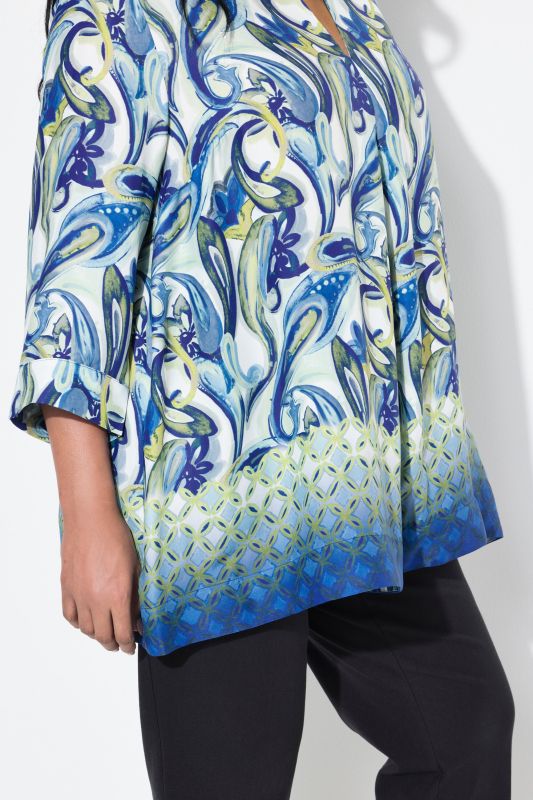 Marble Paisley 3/4 Sleeve Blouse