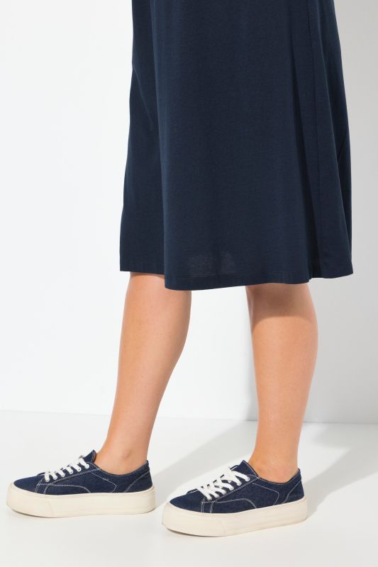 Pintick Short Sleeve V-Neck Jersey Dress