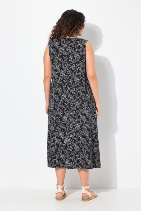 Sleeveless Vinework Stretch Fit Dress