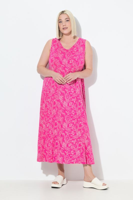 Sleeveless Vinework Stretch Fit Dress