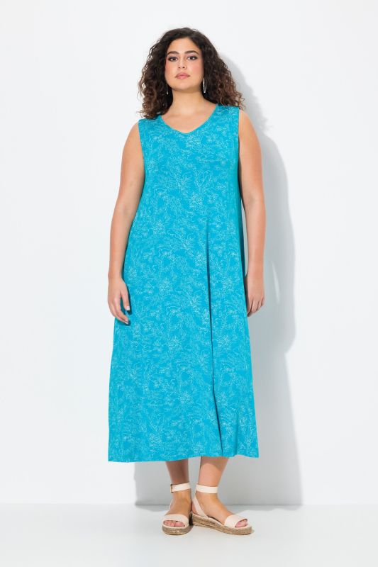 Sleeveless Vinework Stretch Fit Dress