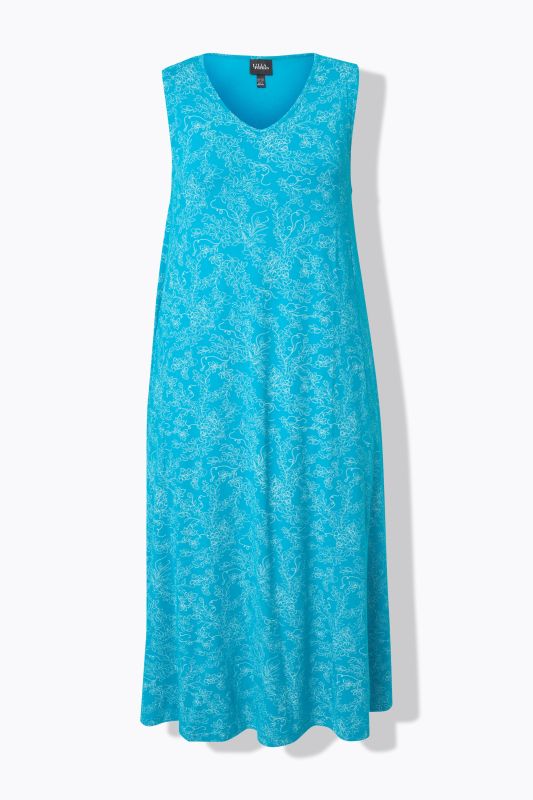 Sleeveless Vinework Stretch Fit Dress