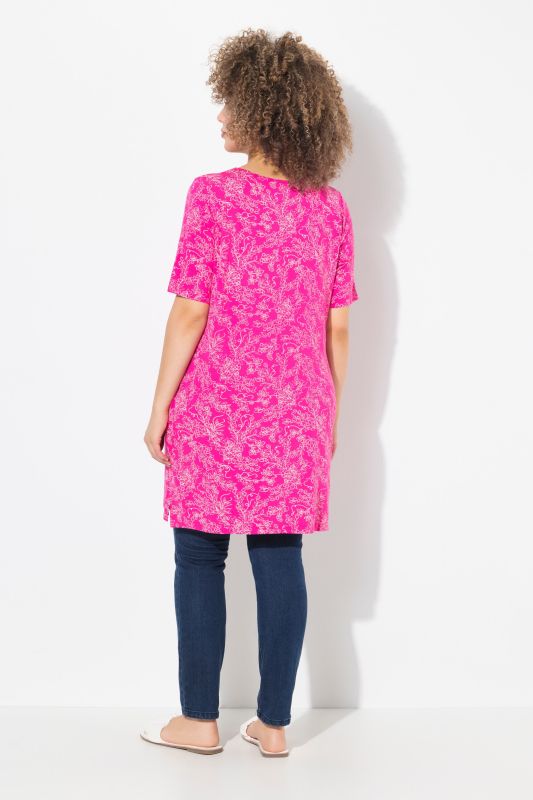Vinework Short Sleeve Pleated Knit Tunic