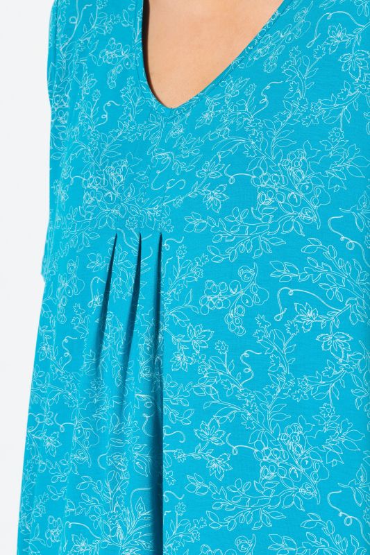 Vinework Short Sleeve Pleated Knit Tunic