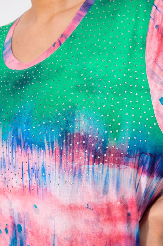 Abstract Gradient Tie Hem Tee