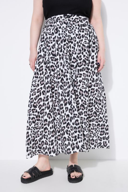 Muslin Leopard Print Skirt