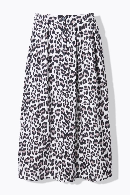 Muslin Leopard Print Skirt