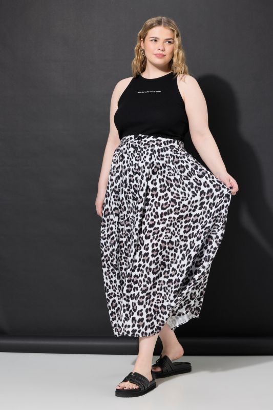 Muslin Leopard Print Skirt
