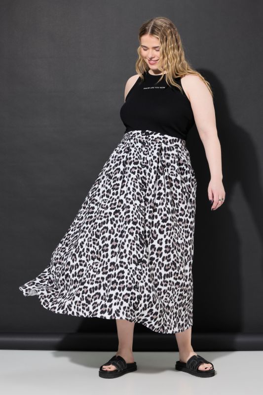 Muslin Leopard Print Skirt