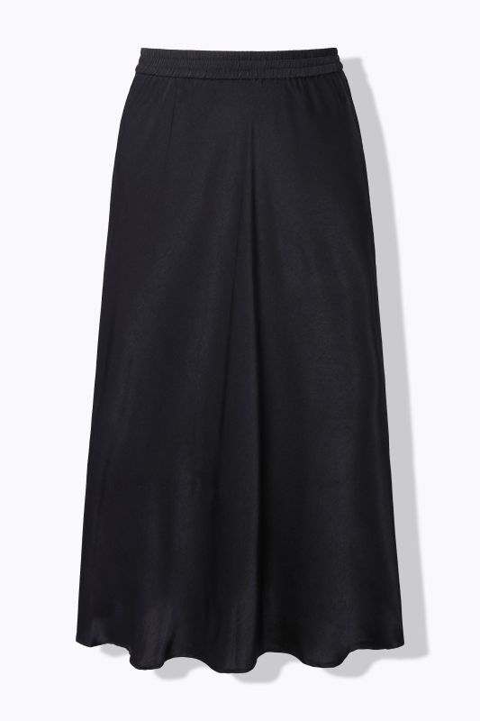 Satin Elastic Waist Skirt