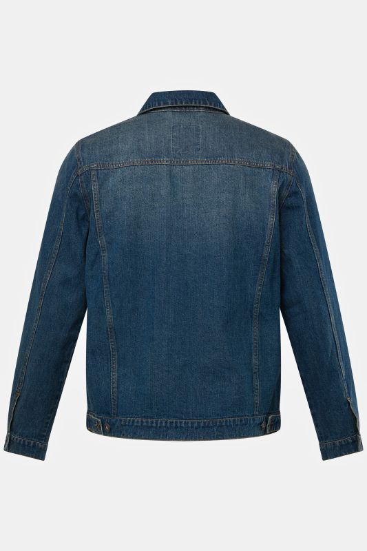 Denim jacket, breast pockets, button placket, up to 8 XL
