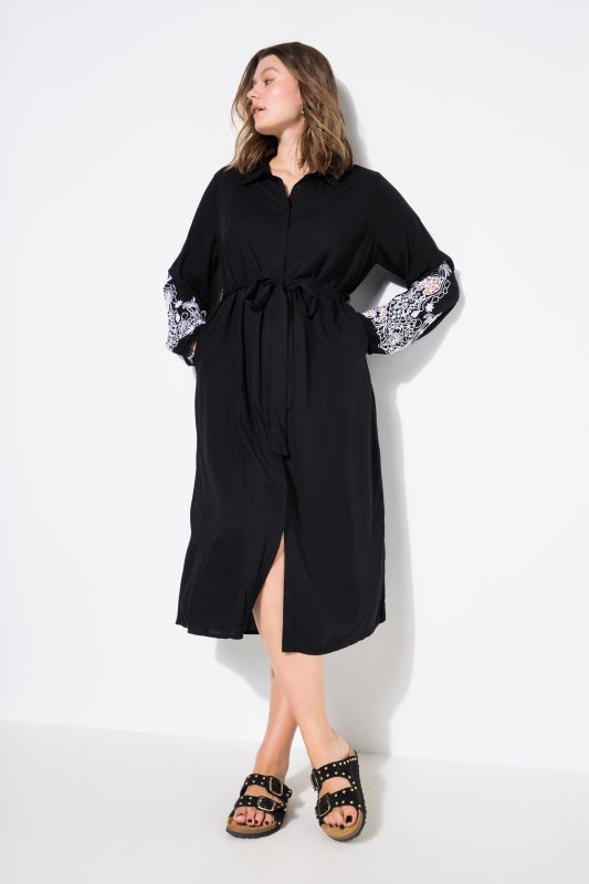 Shirt blouse midi dress