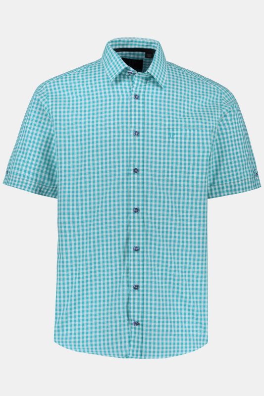 Short Sleeve Check Print Traditional Shirt