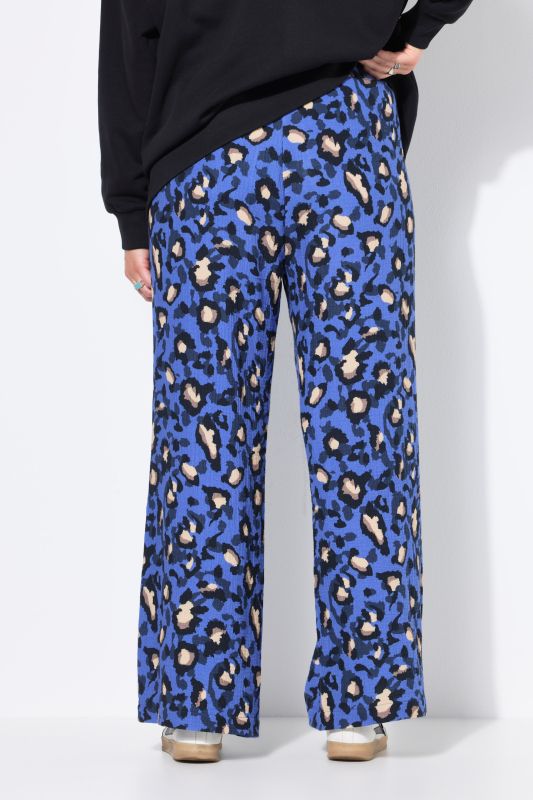 Colorful Leopard Print Elastic Waist Pants