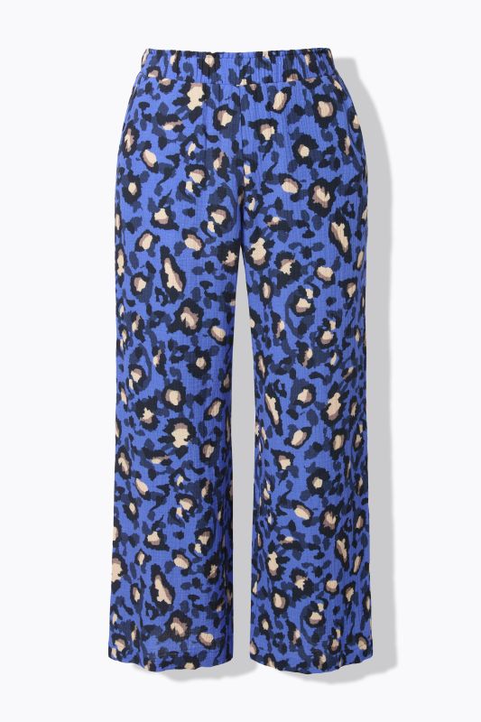 Colorful Leopard Print Elastic Waist Pants