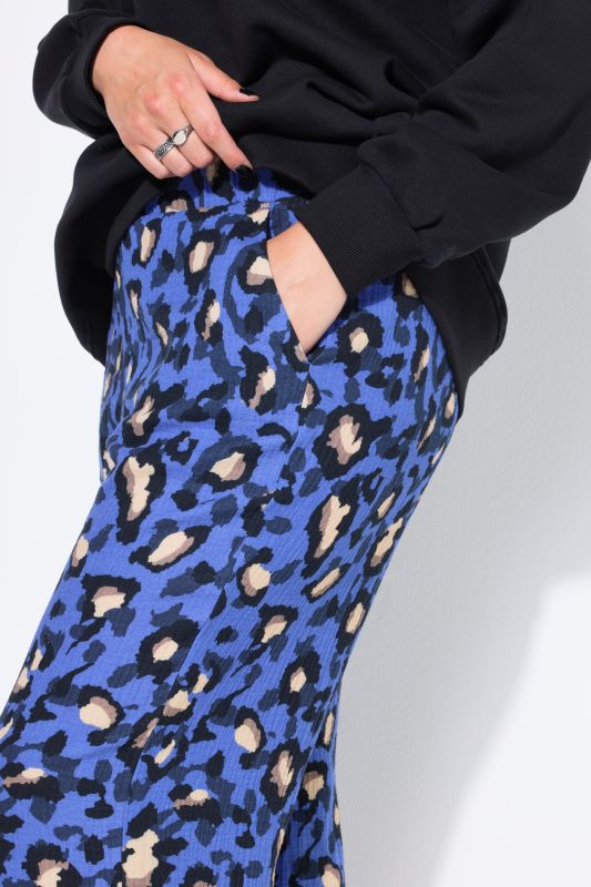 Colorful Leopard Print Elastic Waist Pants